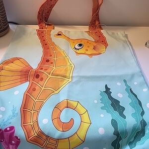 Colorful Seahorse Tote Bag